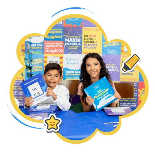 menino-e-menina-mostrando-os-livros-em-evento-da-estante-mágica